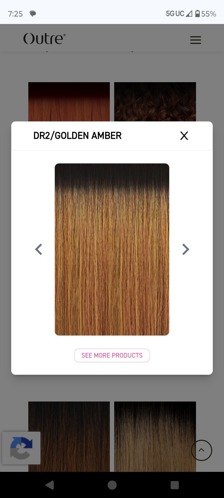Outre Wigpop Synthetic Full Wig Cecibel DR 2 Golden Amber NEW IN BOX