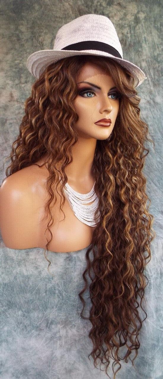 36″ X-LONG LACE FRONT DEEP C-PART HIGH HEAT SAFE WIG COLOR FS8.27.613 SEXY 233