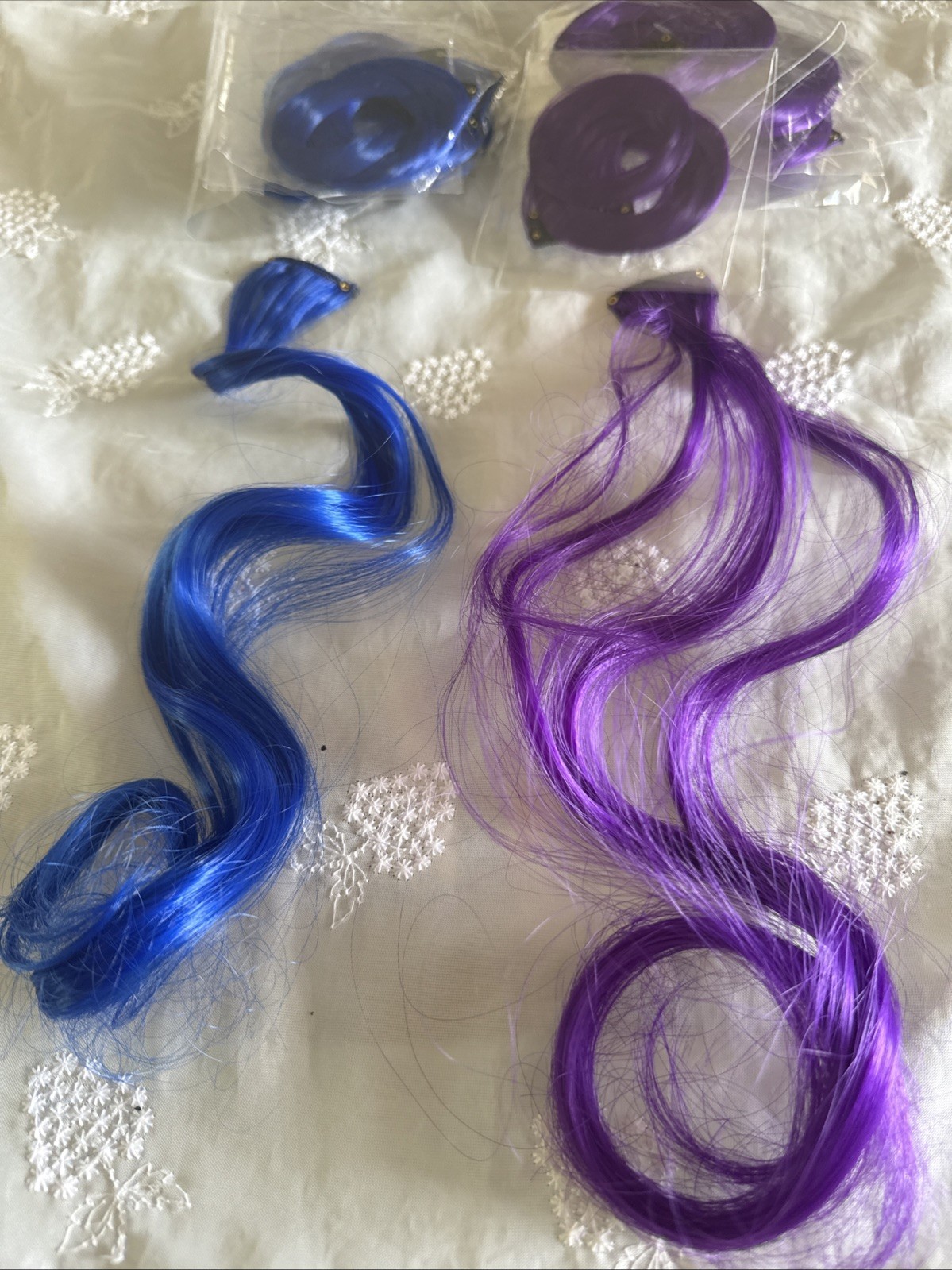 Beautiful Blue And Purple Sewing 17 Inch Synthetic 8 Each