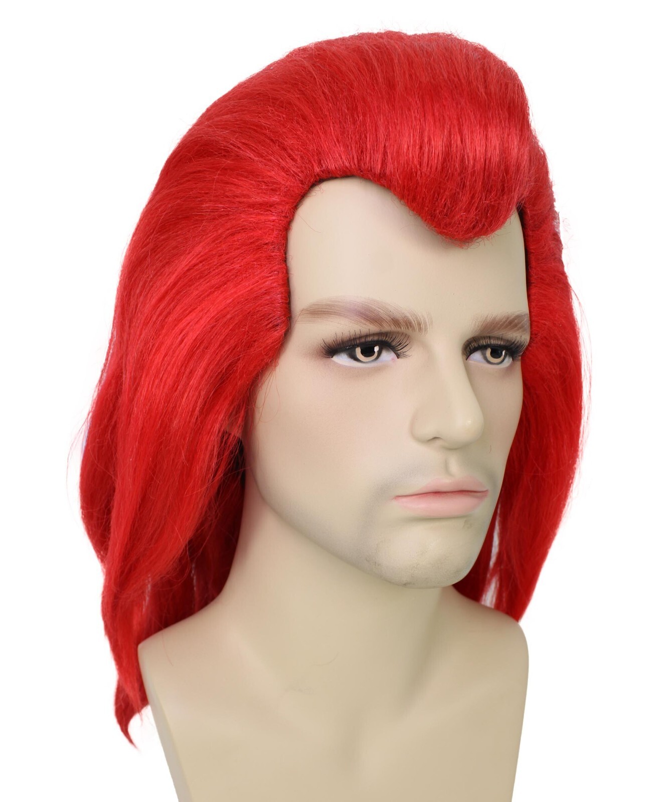 Adult Unisex Video Game Movie Red Furry Cosplay Wig I Synthetic Fiber HM-1512