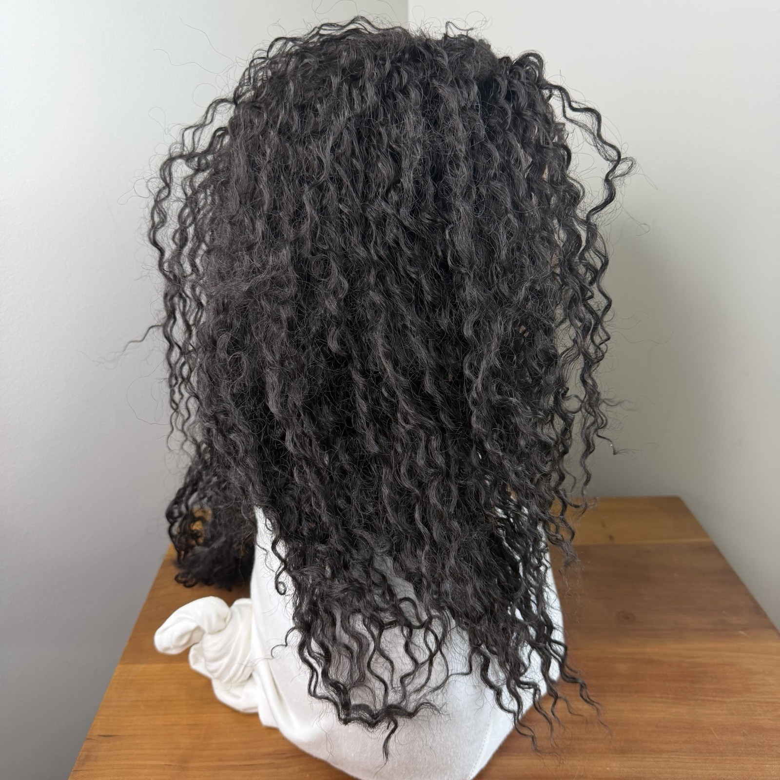 Model Model Drawstring Full Cap Synthetic Black Curly Haired Wigs Lot of 3