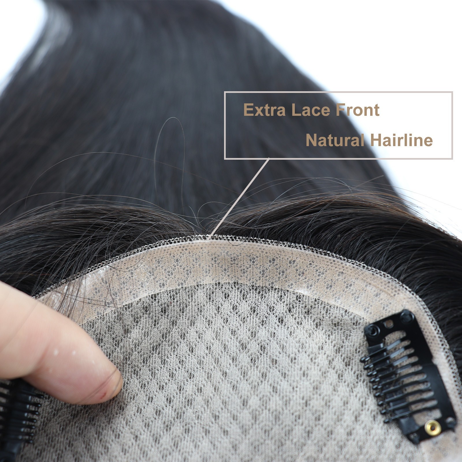 100% human hair Topper Remy European Hair Silk Top Hand Tied hair extensions