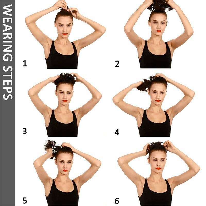 Large Thick Messy Bun Ponytail Scrunchie Hair Piece Extensions Real as Human USA