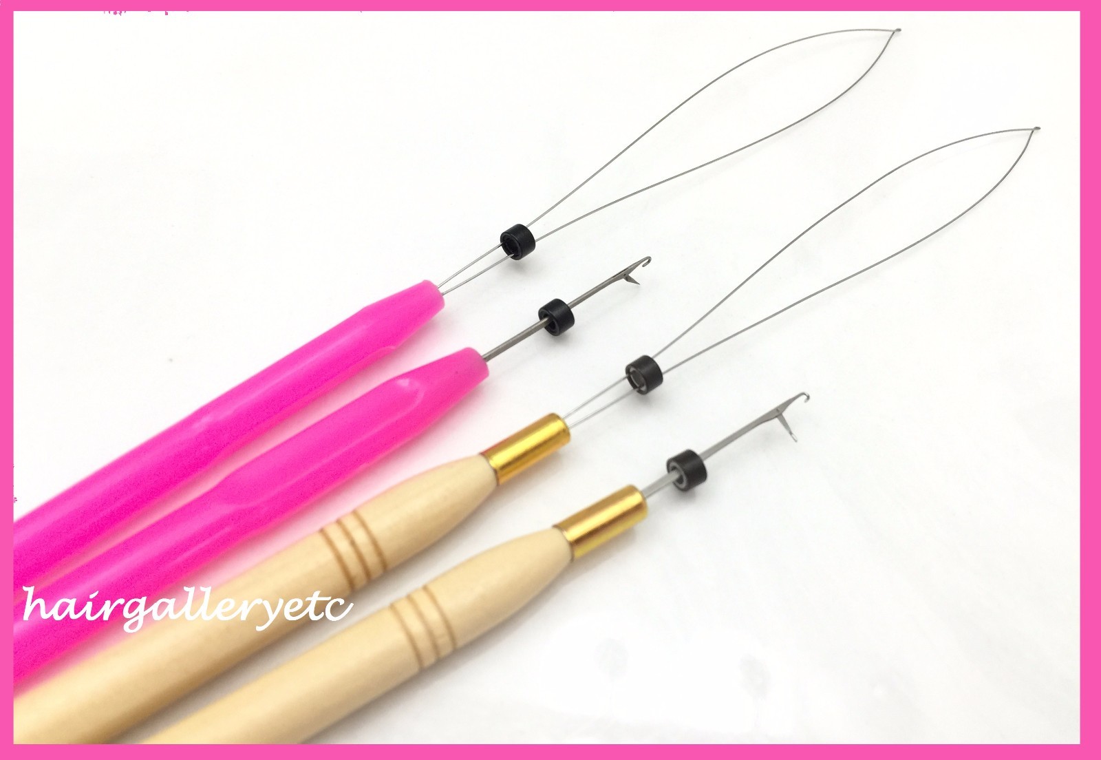 Micro Link Ring Beads Feather Hair Extension Hook Needle Loop Threader I tip