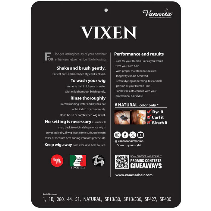 Vanessa Vixen 100% Human Hair Deep J-Part Lace Wig – HJH DAMIA