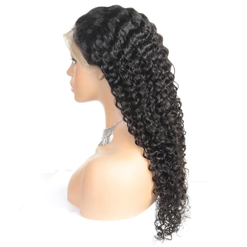 Kinky Curly Hair Wig 4×4 Lace Closure Wig Brazilian Human Hair Wigs 10-30inch