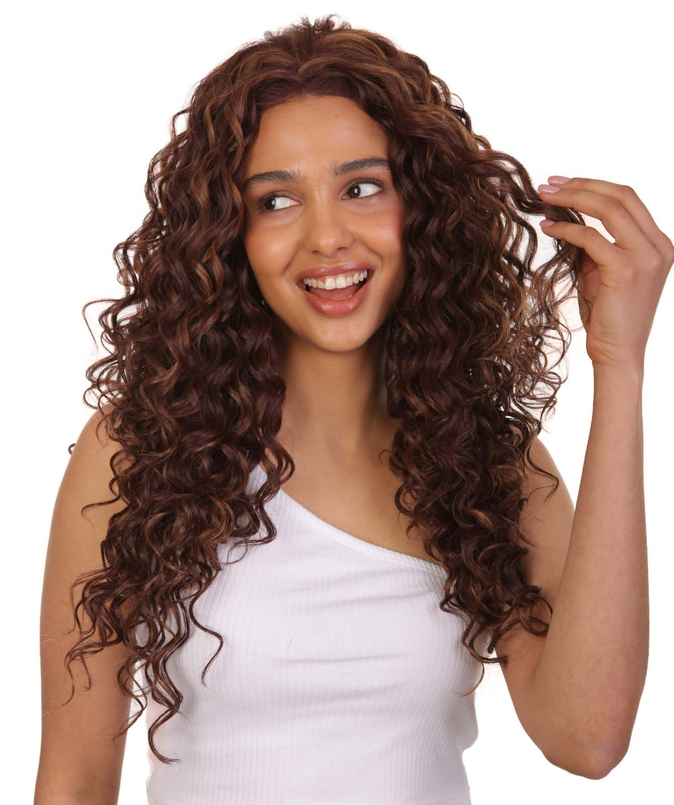 LUXLUXE Carrie Curly 24 in Lace Front Wig Heat Resistant Synthetic Fiber BL-0159