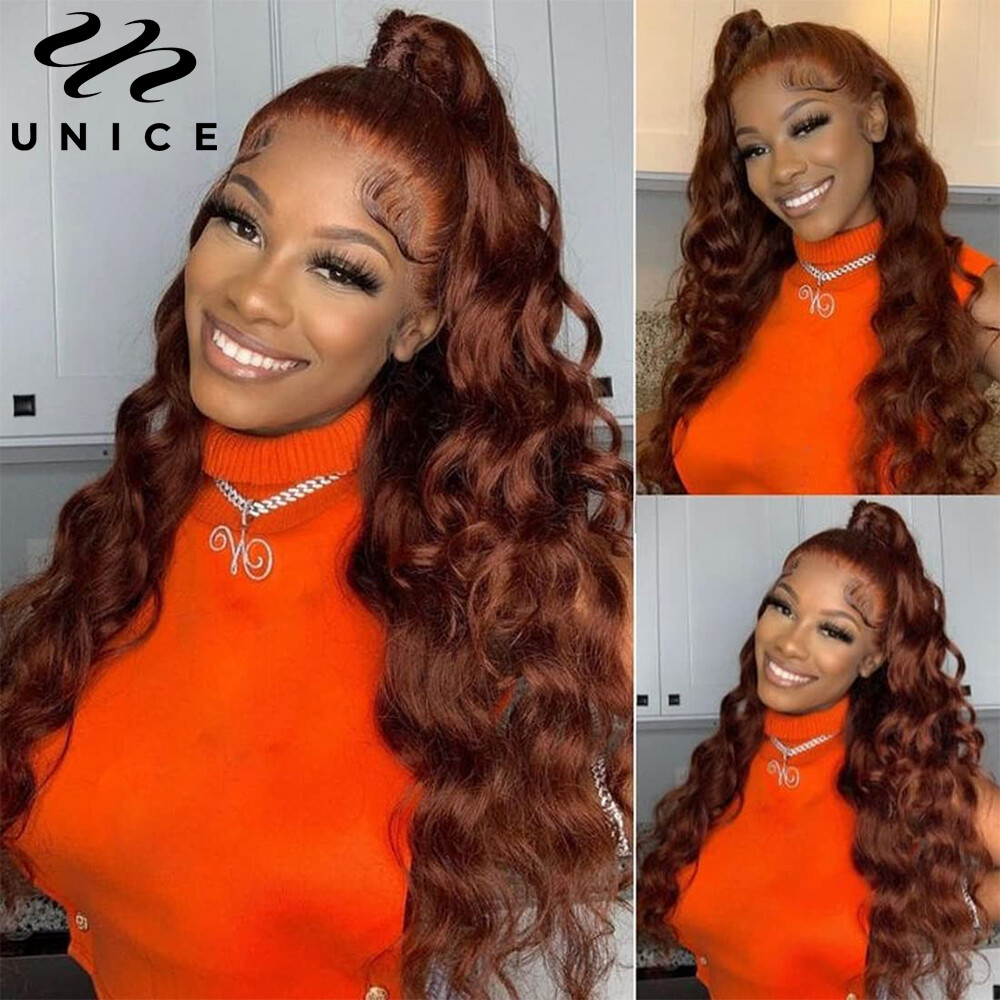 Brazilian Reddish Brown Body Wave Bundles Human Hair Weave Cooper Red Extensions