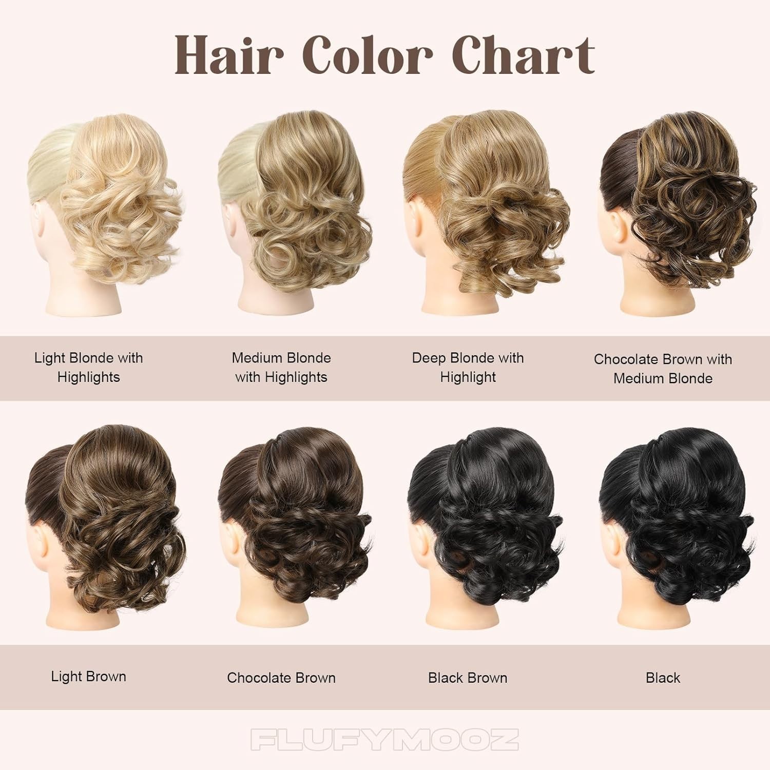 8″ Short Curly Synthetic Drawstring Ponytail Extension for Women Black-Brown