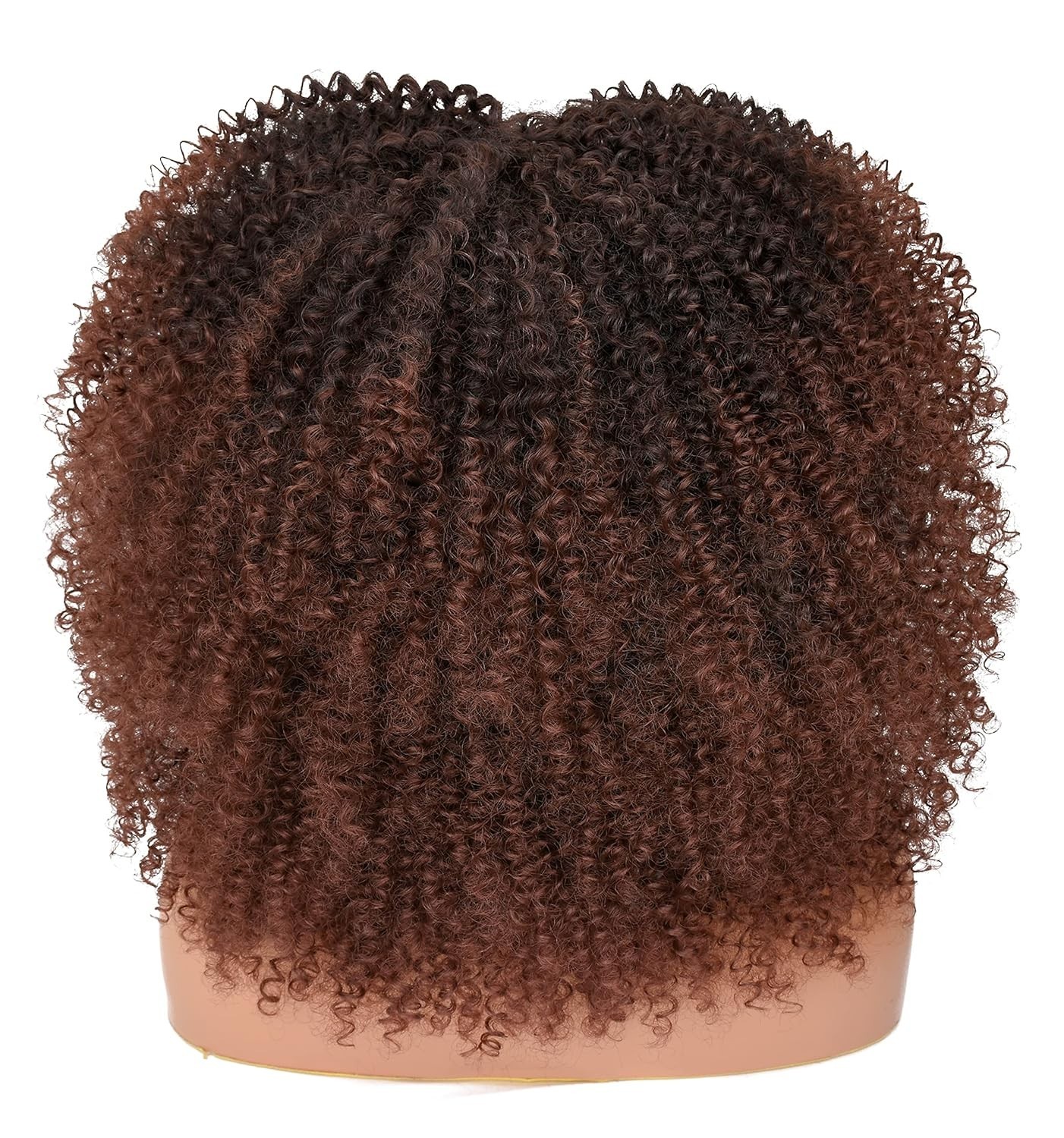 Heat-Resistant Afro Curly Wig with Bangs for Black Women – 16 Inch Full Coverage