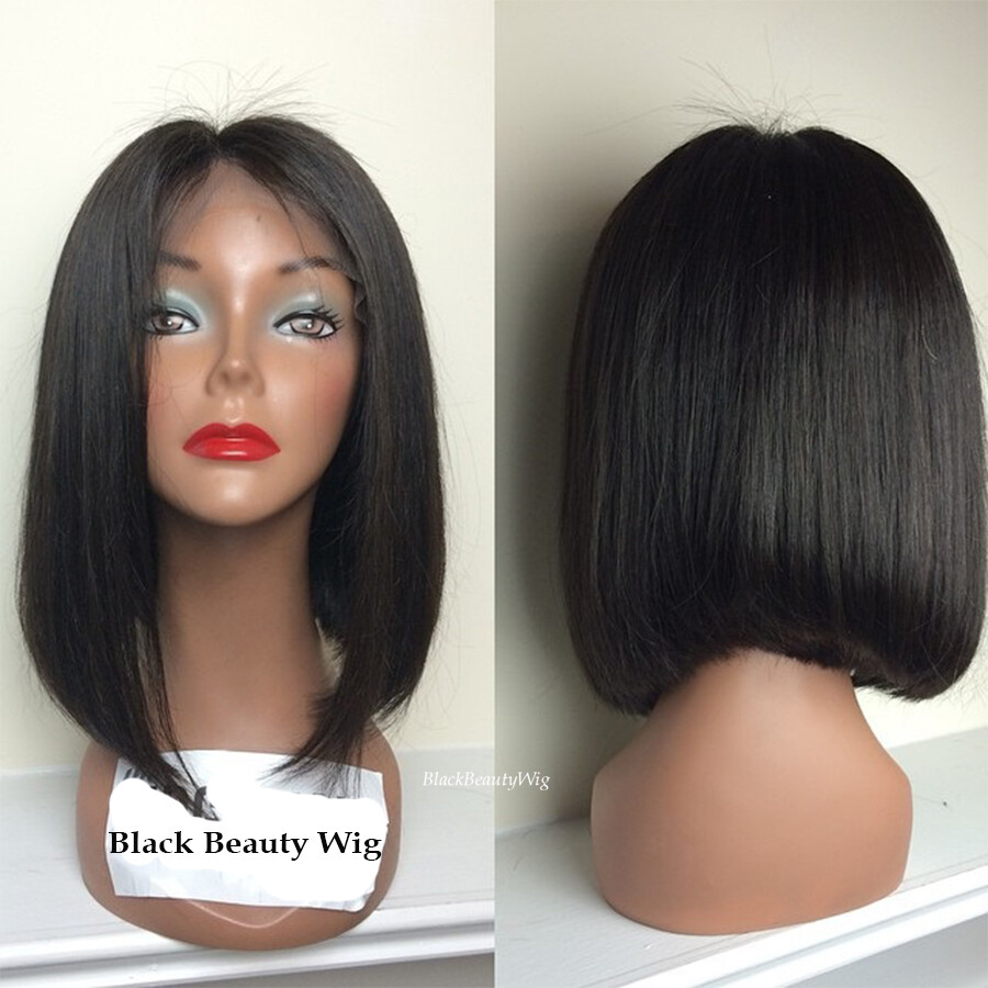 Short Bob 5×5 Silk Base Full Lace Human Hair Wig Pre Plucked Silk Top Lace Wig