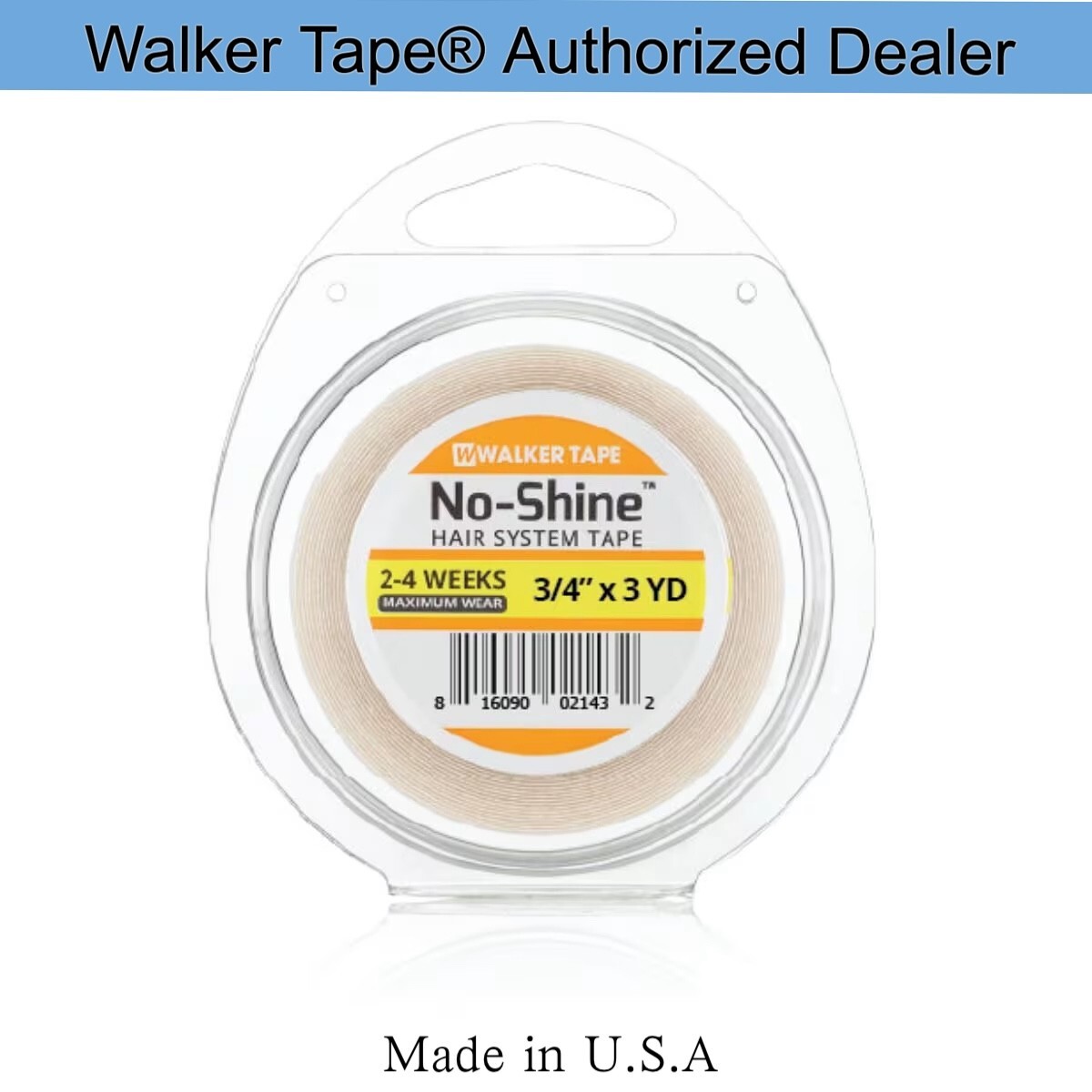 Walker| 3/4″x3yards No Shine Roll Support Tape, Hairpiece Wig Toupee Tape
