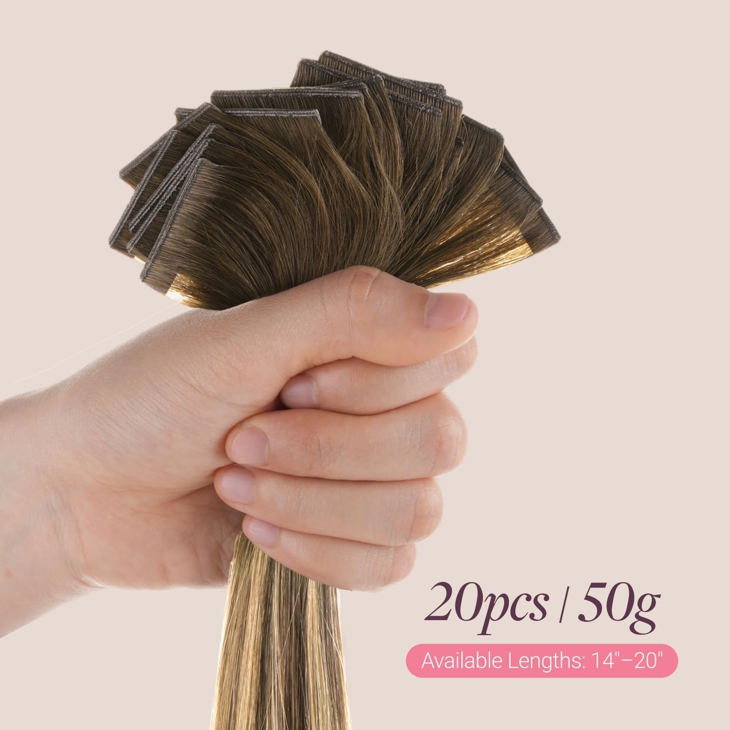 Goo Goo Genius Tape In Hair Extensions Hand Tied Tape Weft 4/27/4 Balayage