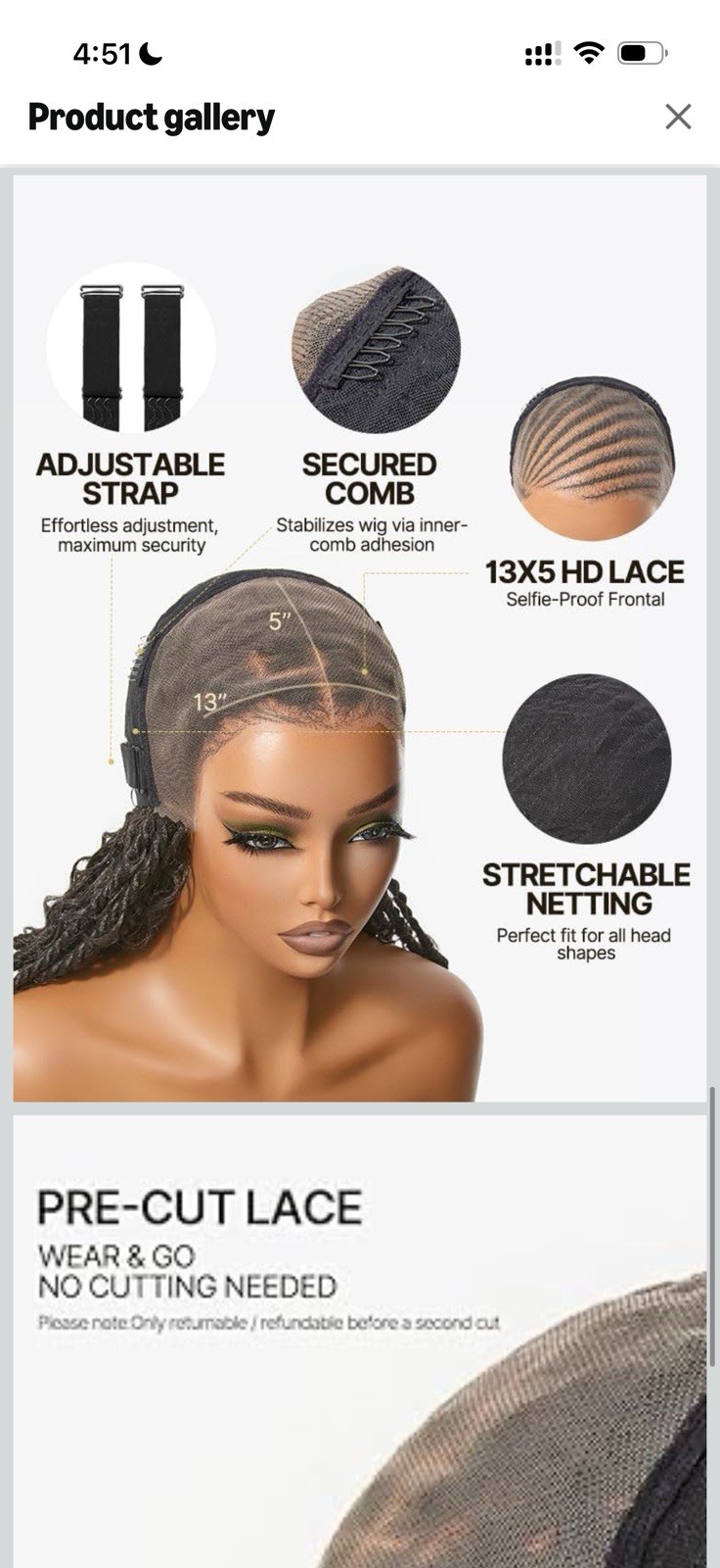 Frodio Braided Hair Wig