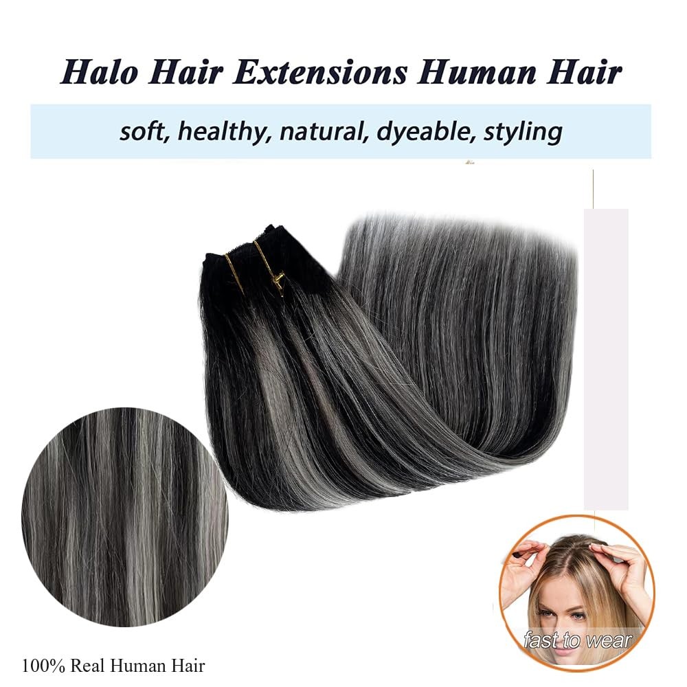 Sunfa Invisible Wire Hair Extensions Transparent Wire Adjustable Size 4 Secure