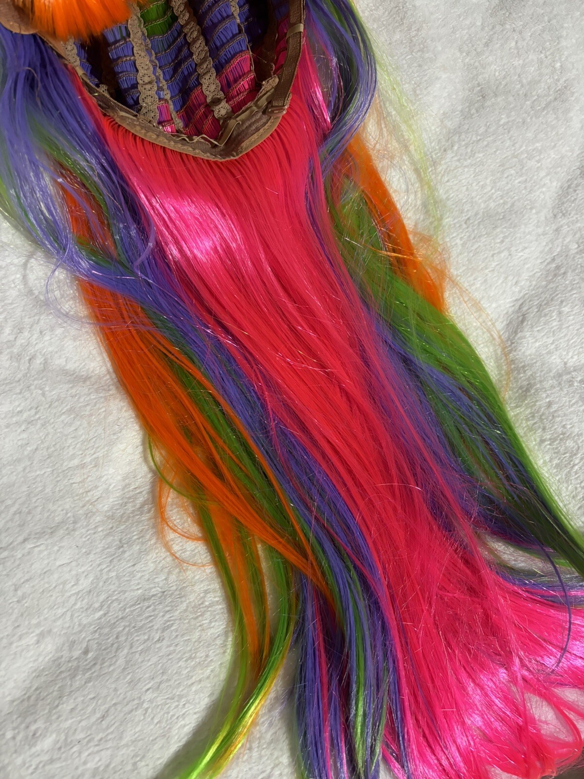 ✨ HIGH QUALITY SYNTHETIC HAIR PRIDE WIG WITH BANGS 30 INCHES NEON EXTRA LONG ✨