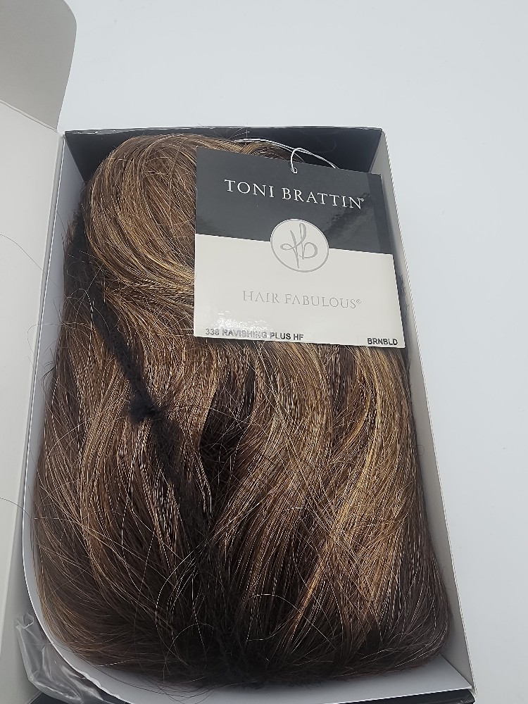 Toni Brattin Wig – Brunette Brown Blonde Long Layered Waves Plus Size