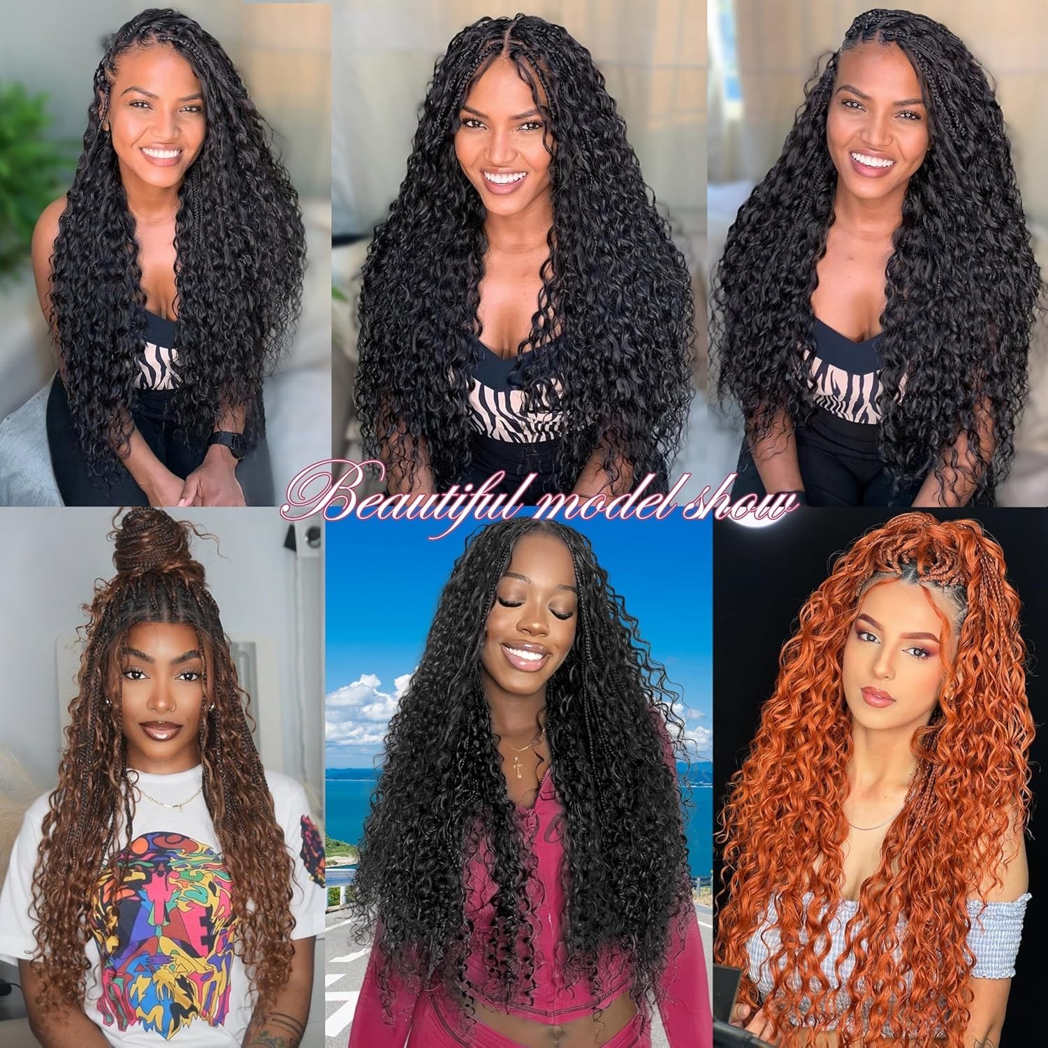 Goddess Box Braids Pure Protein Fiber Close to Human Hair 24 Inch 8 Packs #T30