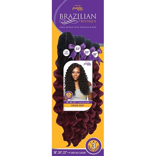 Purple Pack Brazilian Boutique – Virgin Deep 18″.20″.22″
