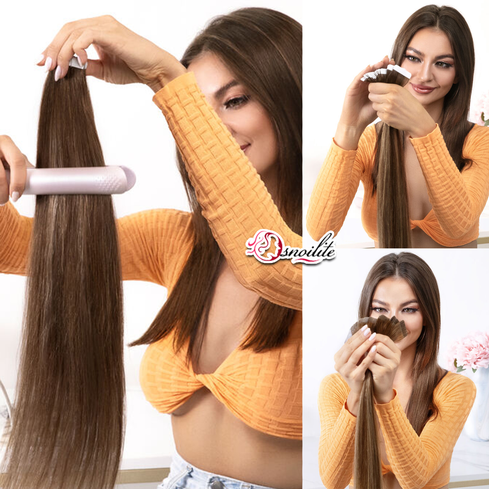 Skin Weft Human Hair Extentions Tape In Russian Real Remy THICK FULL HEAD Indian