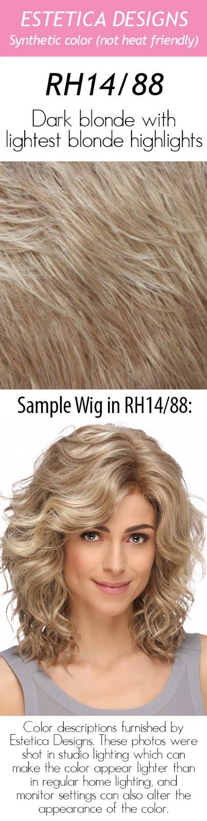 LUMI Wig by ESTETICA, *ANY COLOR!* Mono Top, Swiss Lace Front, Genuine, New!