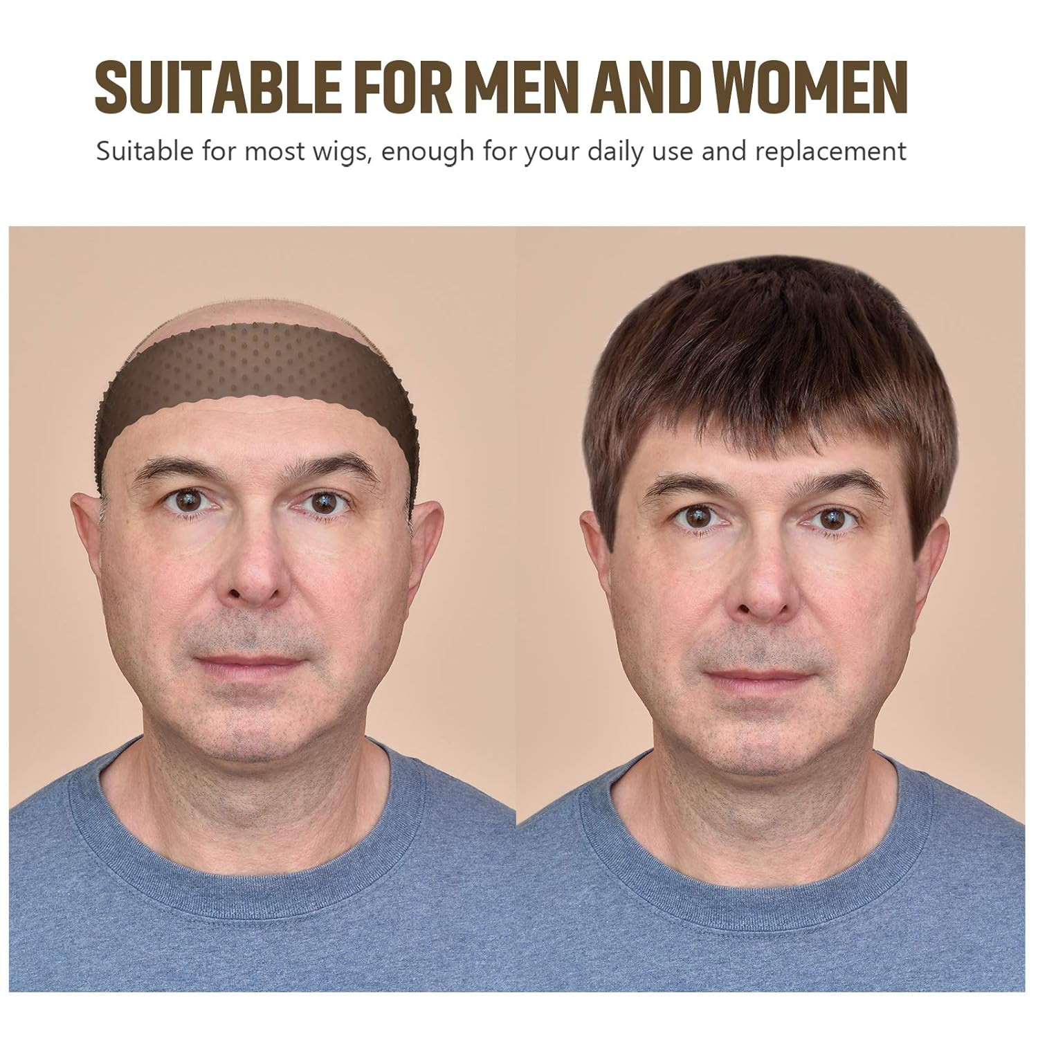 2 Pcs Silicone Wig Grip Band Snatch Proof Wig Band No Slip Silicone Headband Bul