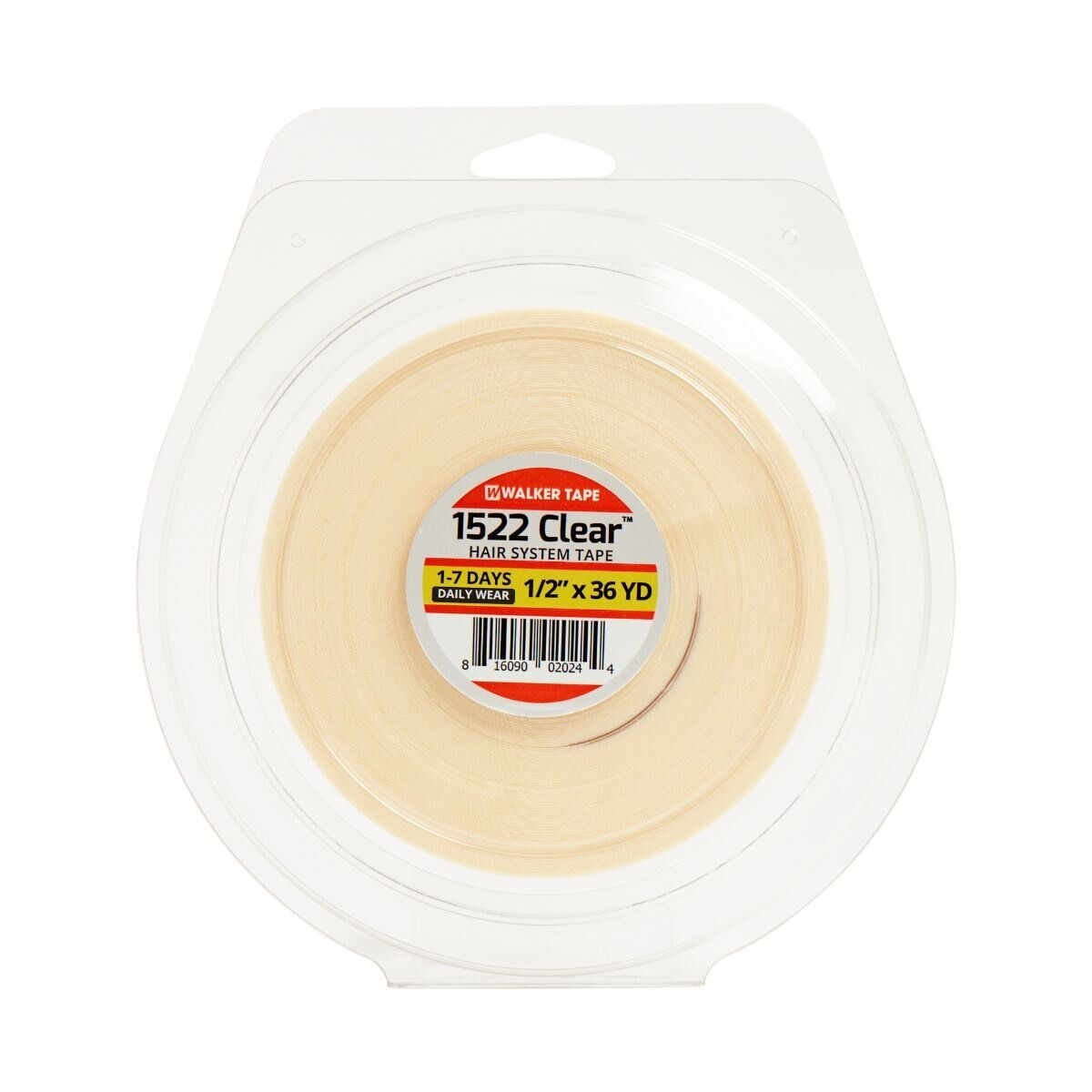Walker 1522 Clear Tape, Daily Wear Hair System Tape Roll, Hypoallergenic