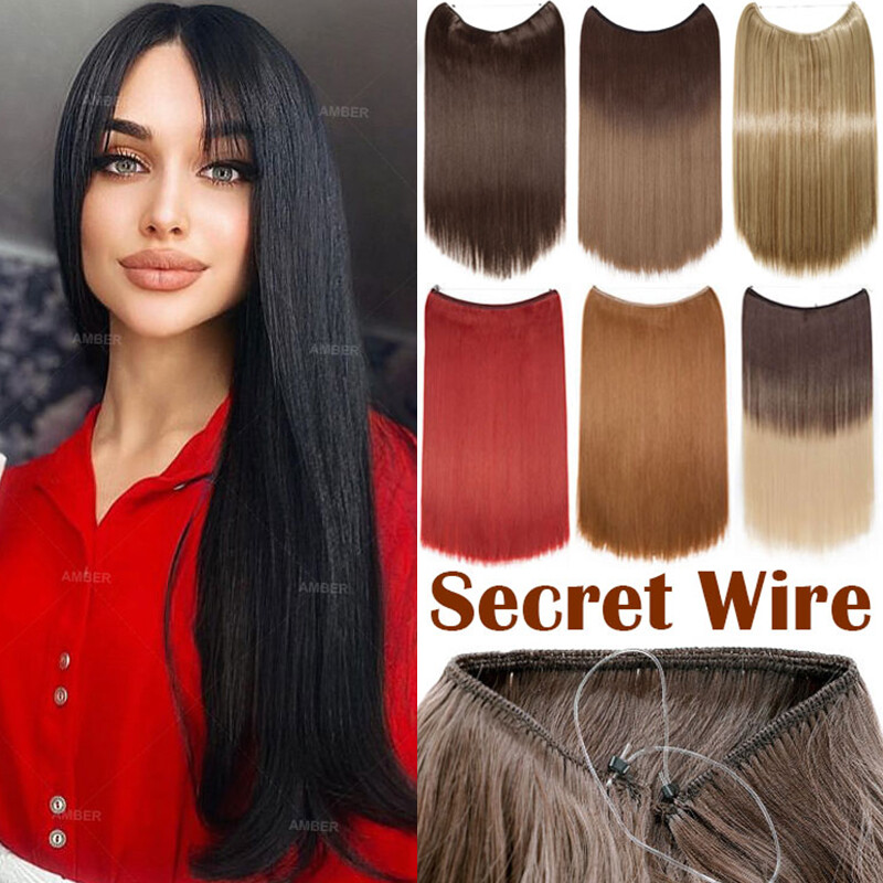 One Piece Natural As Human Hidden Invisible Wire Hair Extension For Human