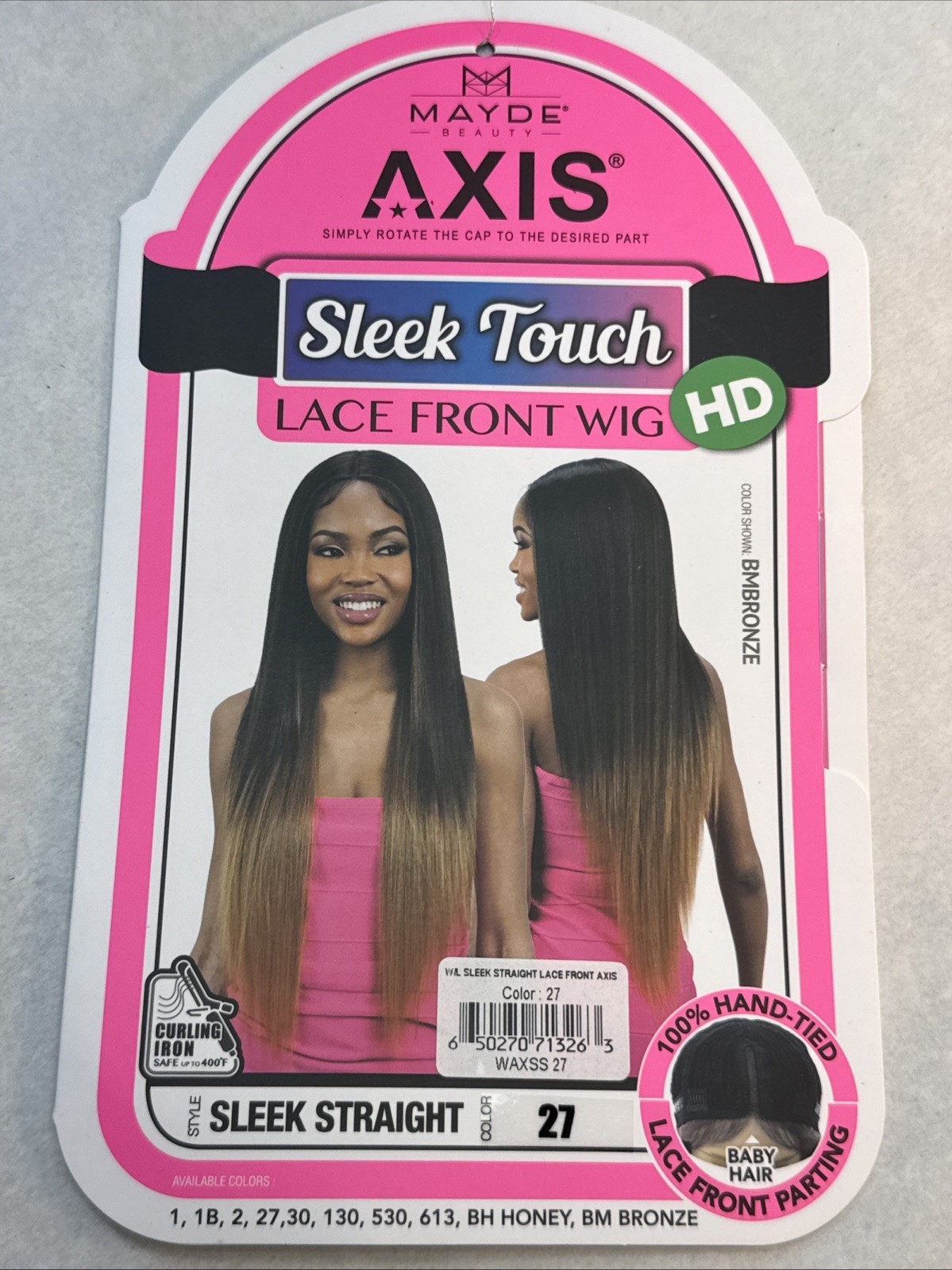 MAYDE BEAUTY HAIR HD LACE FRONT WIG SLEEK TOUCH STRAIGHT BM BRONZE 27 NEW