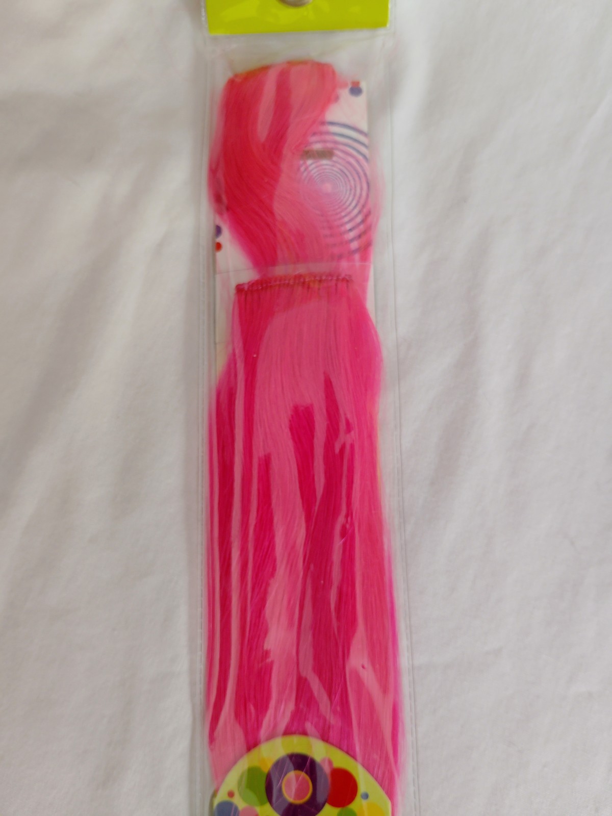 Design Lengths Snap-It Clip-In 100% Human Hair Extensions Hot Pink 14in 2pc