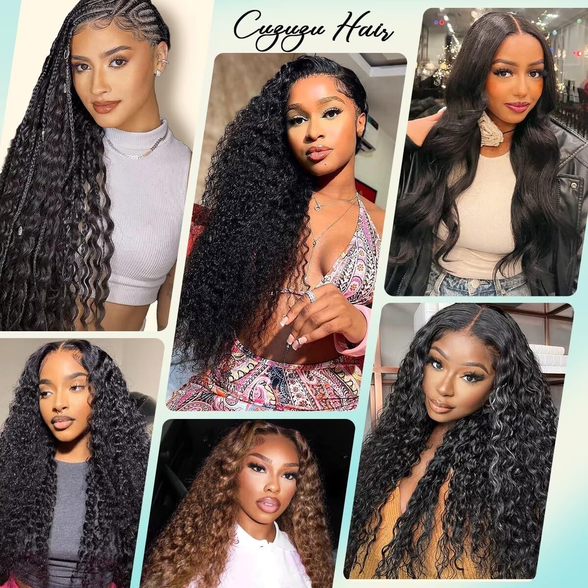 Cuzuzu 12A Human Hair Bundles 18.1 Inch Deep Wave Bundles Human Hair 100