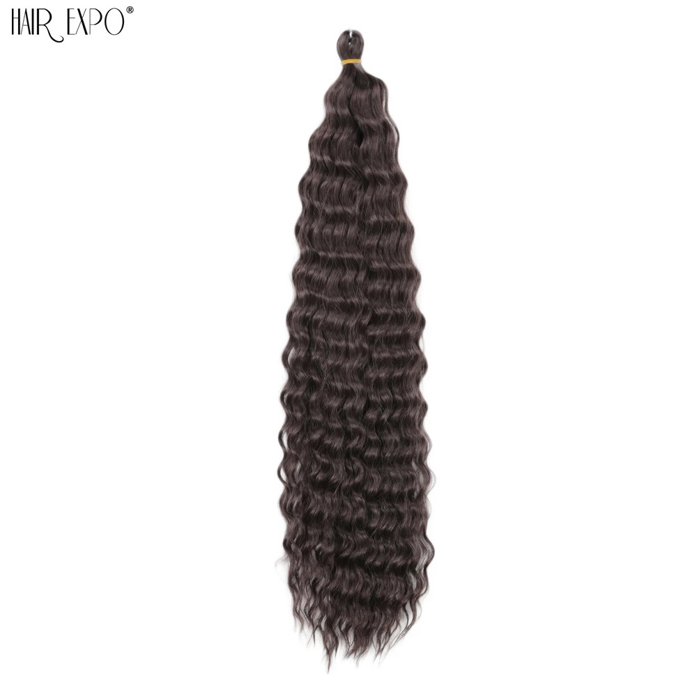 22 Inch Ombre Ariel Curl Crochet Hair Synthetic Deep Wave Braid Hair Extensions