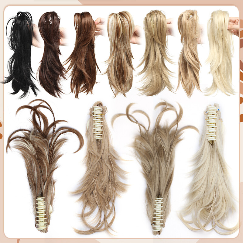 Thick 6″ Short Ponytail Hair Clip In As Human Claw On Pony Tail Hair Extension