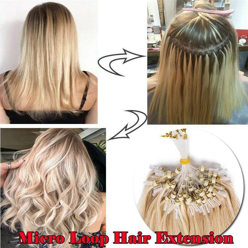 Micro Ring Hair Extensions Micro Link Human Hair Loop Micro Beads Brazilian Hair