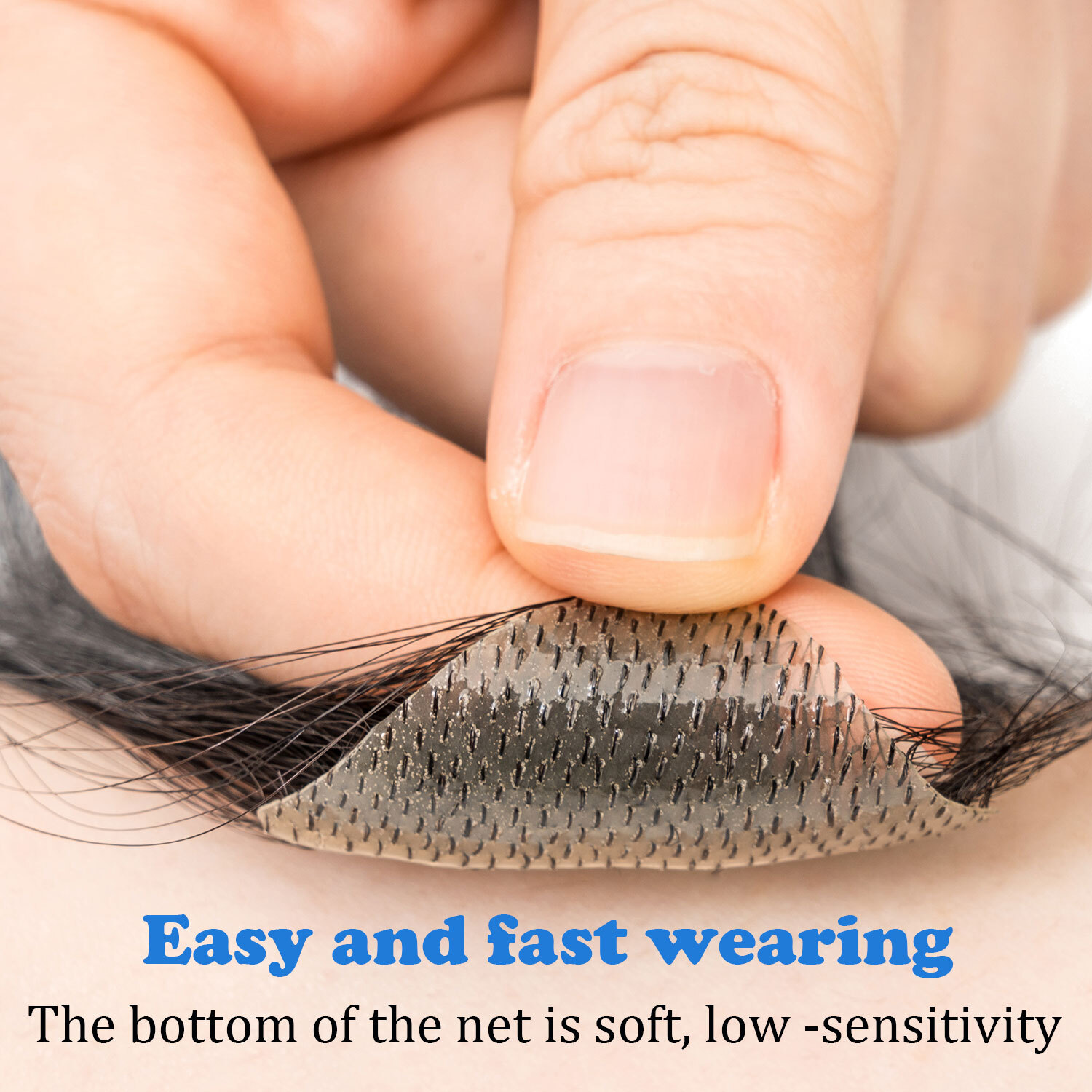 Front Hairline 100% Human Hair Patch Full Skin Base Cover-Up Topper Piece Toupee