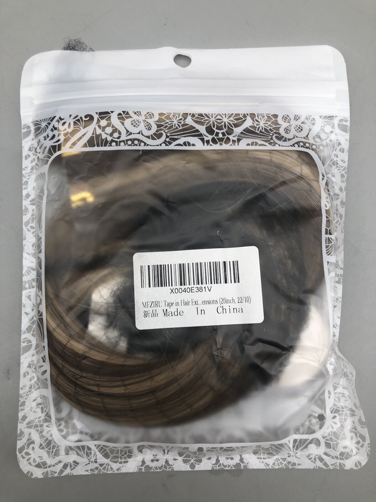 Hair Extension 20″ Silky Tape Hair Extension 10Pc Synthetic Mix Ash Medium Brown