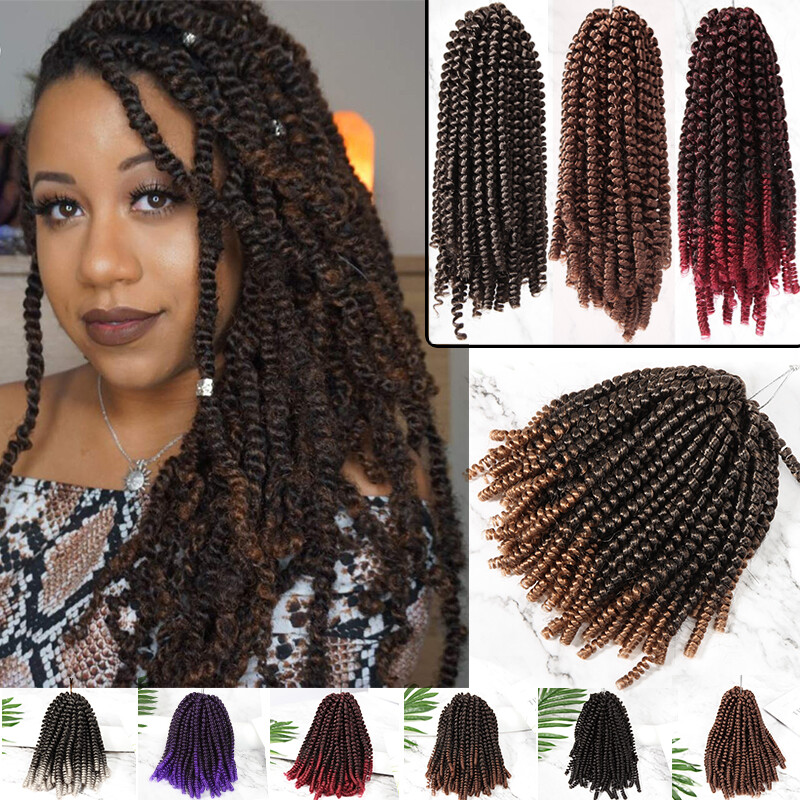 Spring Twist Braiding Hair Extensions Ombre Passion Twist Crochet Loop 30Strands