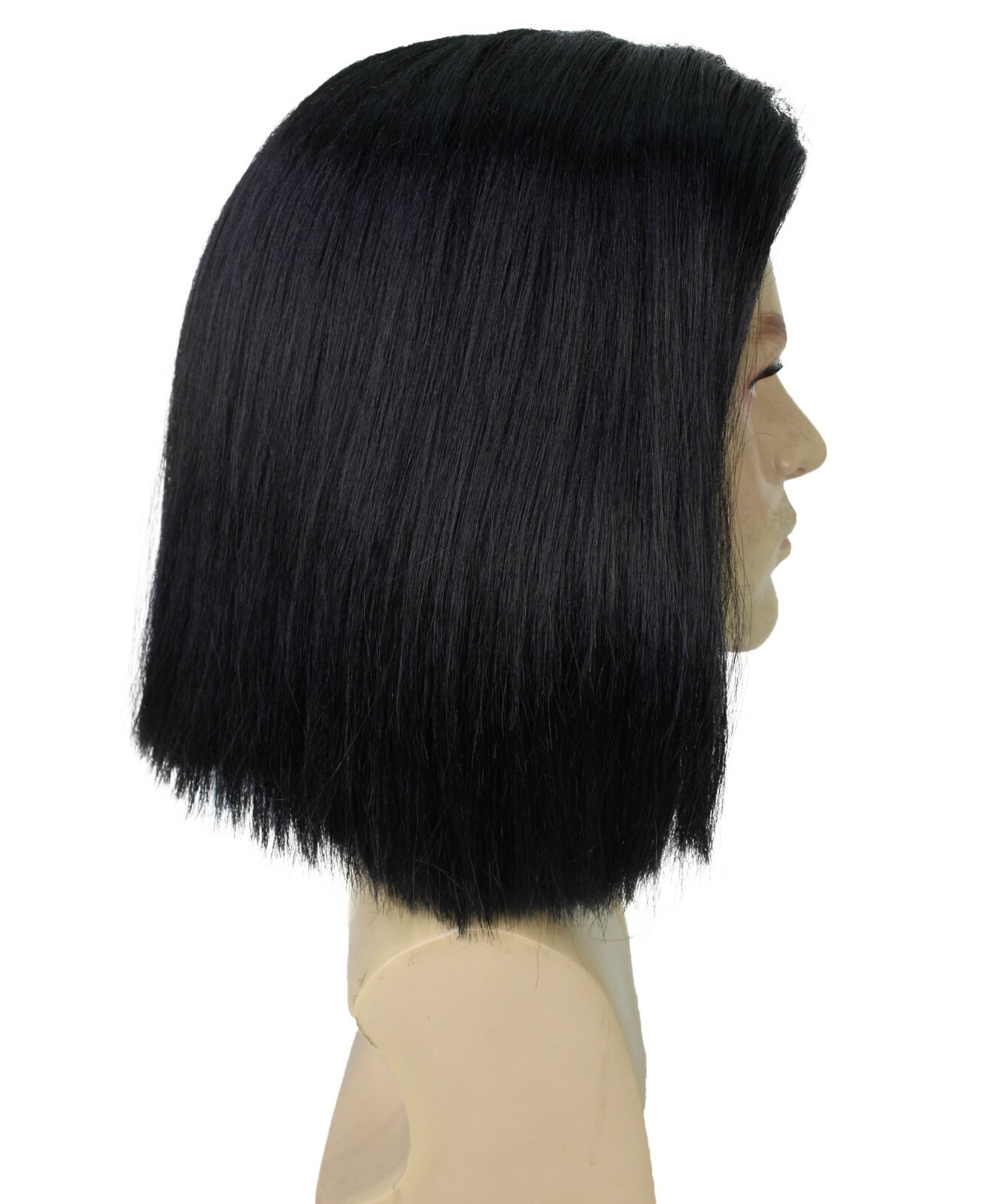 HPO Adult Men’s Black Middle-Parted Demon Hunter Anime Wig, HM-1640