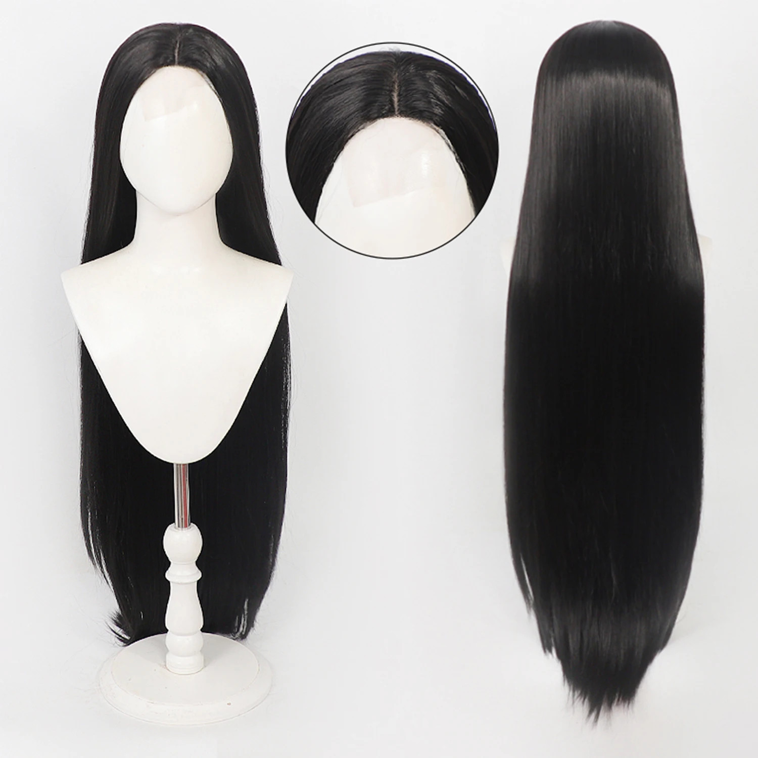 40Inch Long Straight Universal Hand Hooked Lace Front Wig Synthetic Hair Wig for