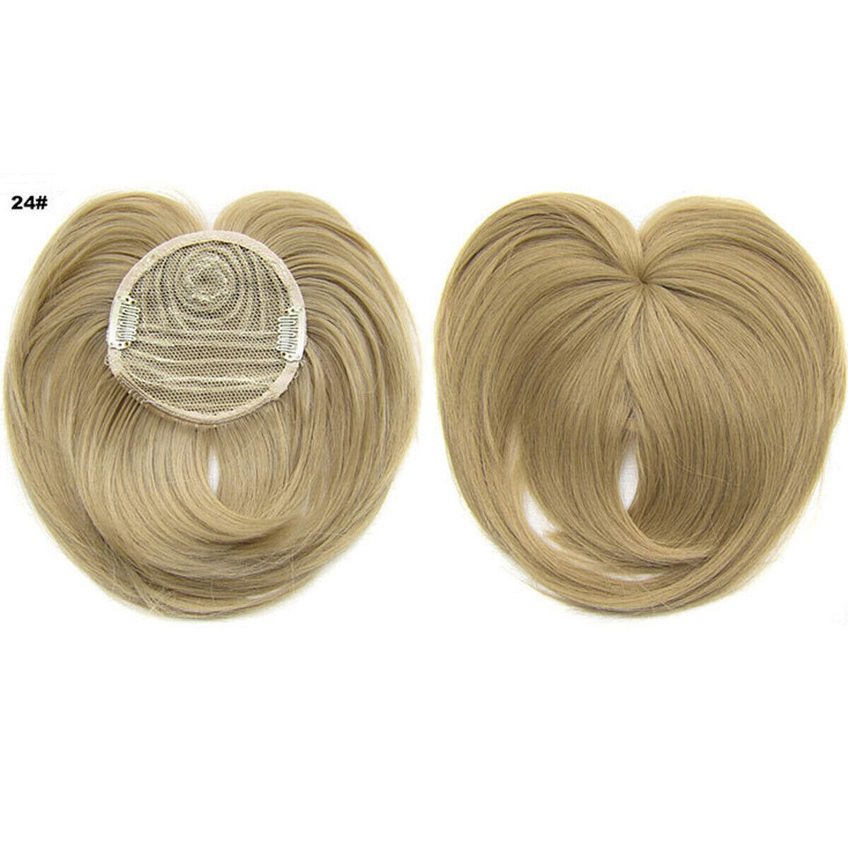 Women Lady Hair Toupee Topper Piece Thin Clip in Top Short Staright Hairpiece