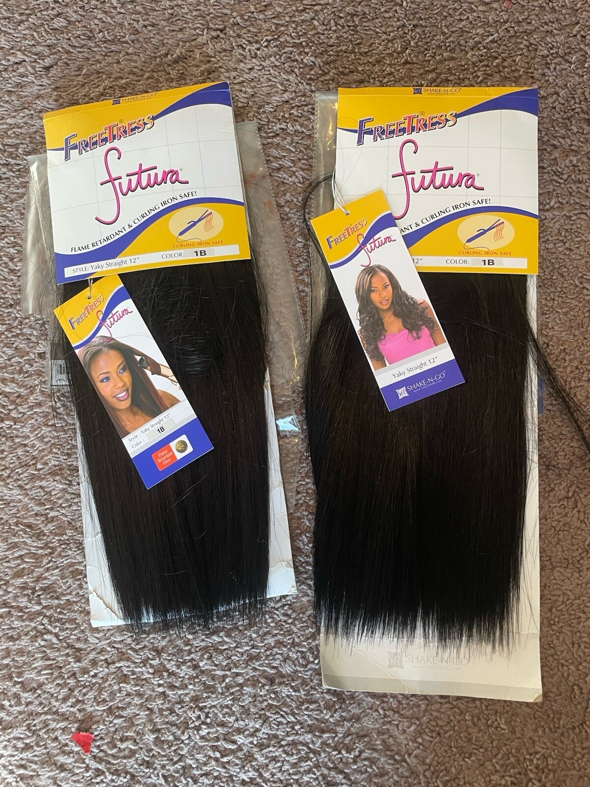 FreeTressa Futura Yaki Straight 12”Color 1B -Flame Retardant & Curling Iron Safe