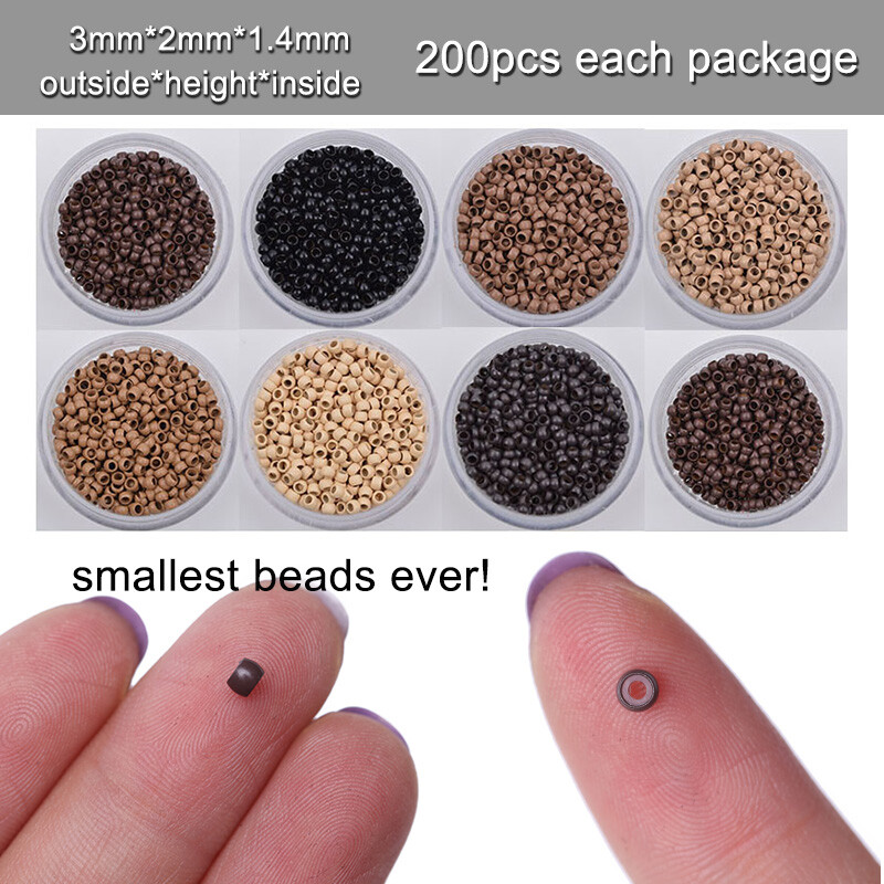 3MM 5MM 6MM Micro Ring I Tip/Micro Loop Ring Hair Extension Nano Beads Silicone