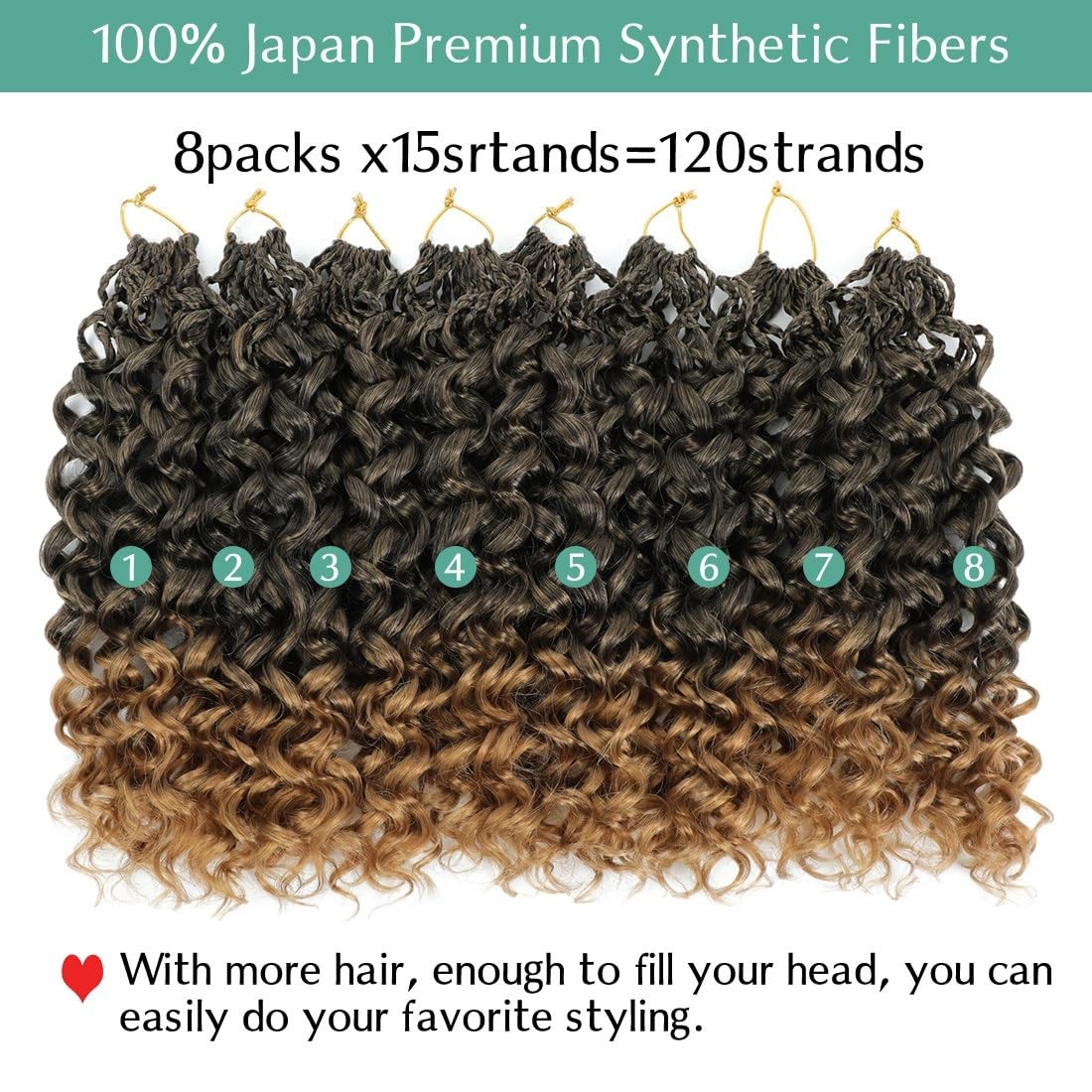 Agstgla Gogo Curl Crochet Hair Pre Looped 8 Packs Pre Twisted Curly Crochet