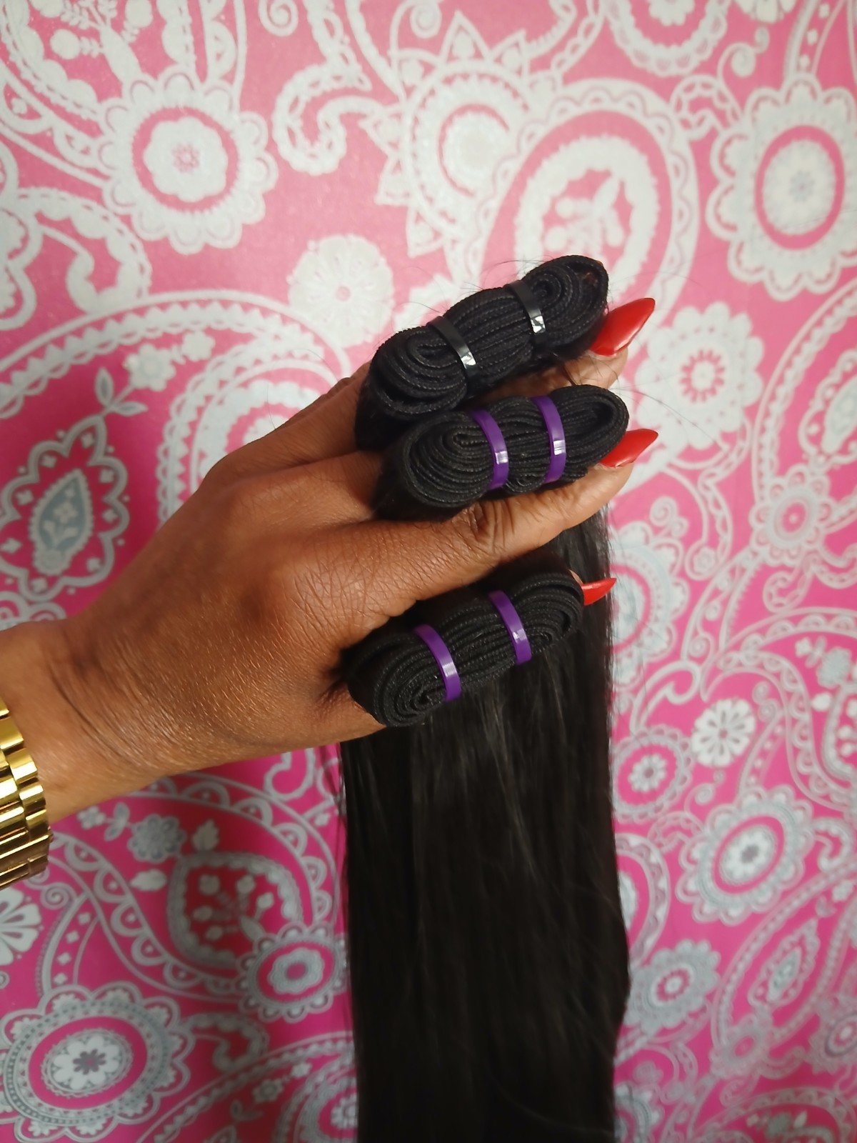 12A VIETNAMESE DOUBLE DRAWN VIRGIN HUMAN HAIR 20+22+24INCH 3BUNDLES STRAIGHT 1B#