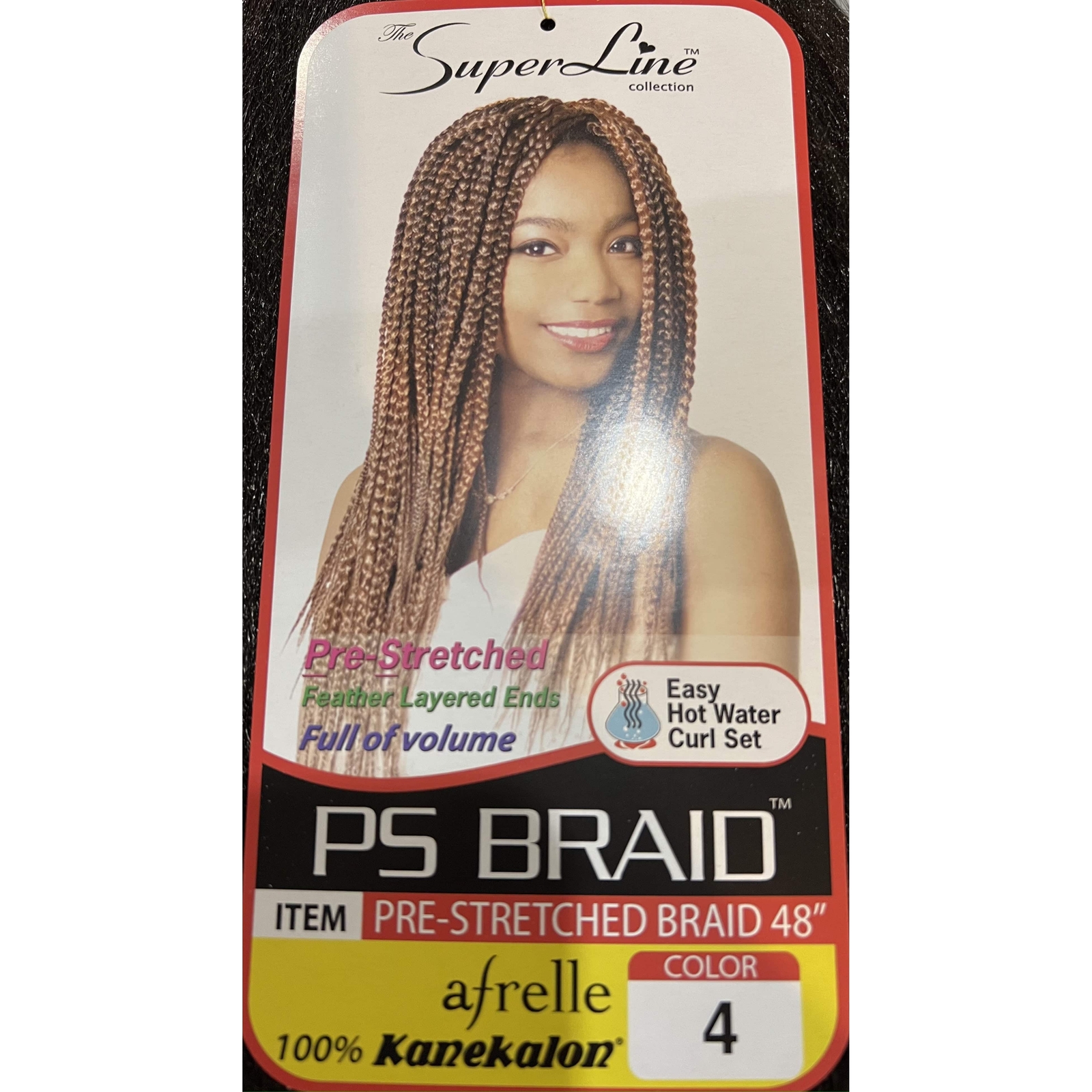 Superline Synthetic Afrelle 100% Kanekalon Pre-Stretched Jumbo Braid 48″
