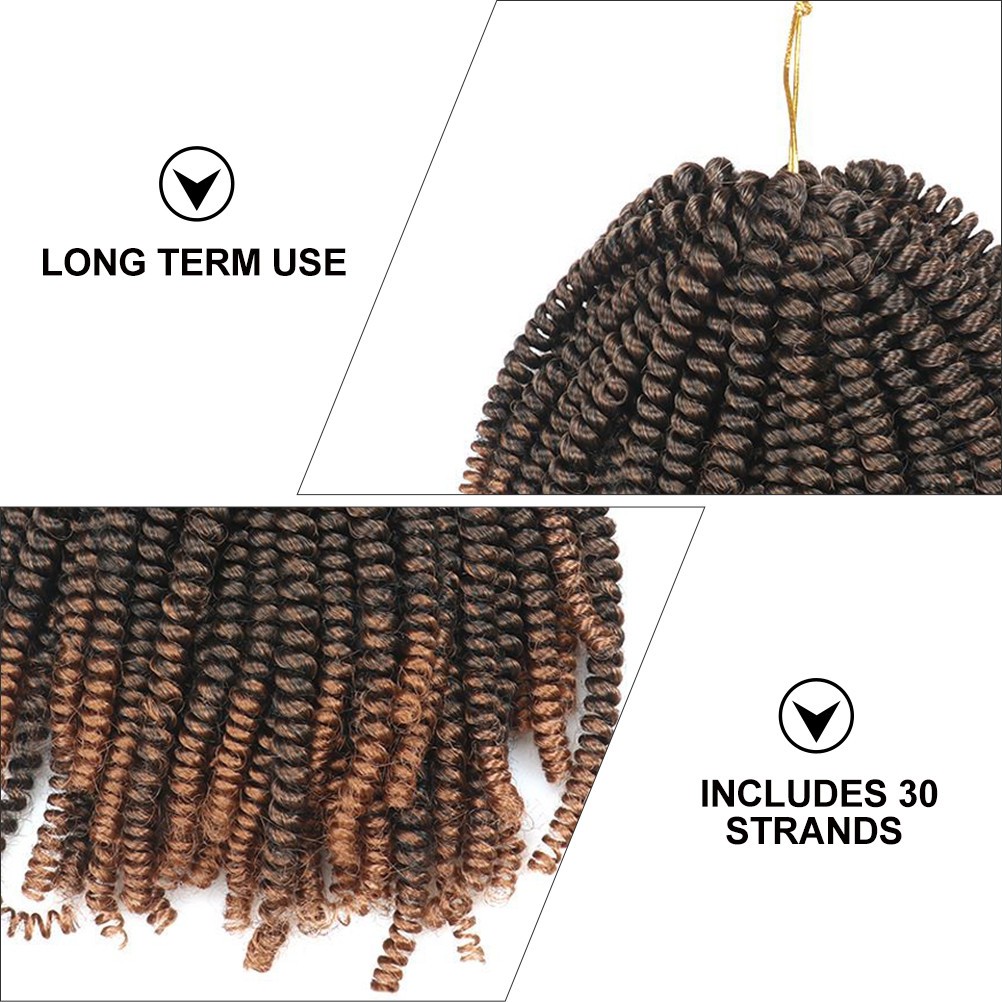 30 Strands Spring Hair Fake Braids Crochet Low Temperature Fiber Extensions