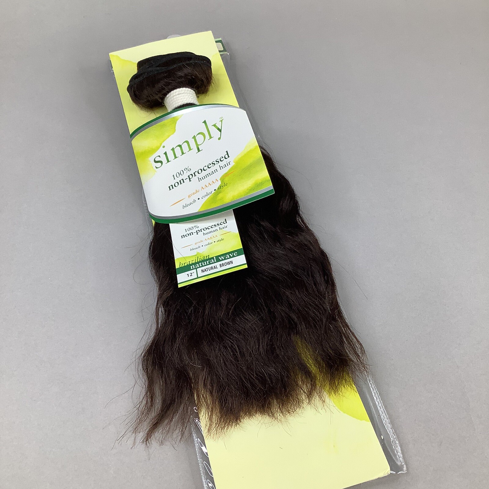 12” Natural Wave NBR Unprocessed Brazilian 100% Human Hair Natural Brown Bundle