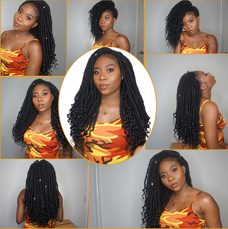 5 Pack = 120s Goddess Faux Locs Dreadlocks Twist Crochet Braids Hair Extensions