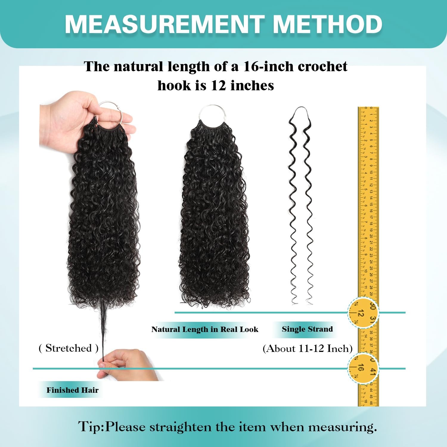 Human Crochet Hair for Black Women 22 Inch 50 Strands 60g Natural Black