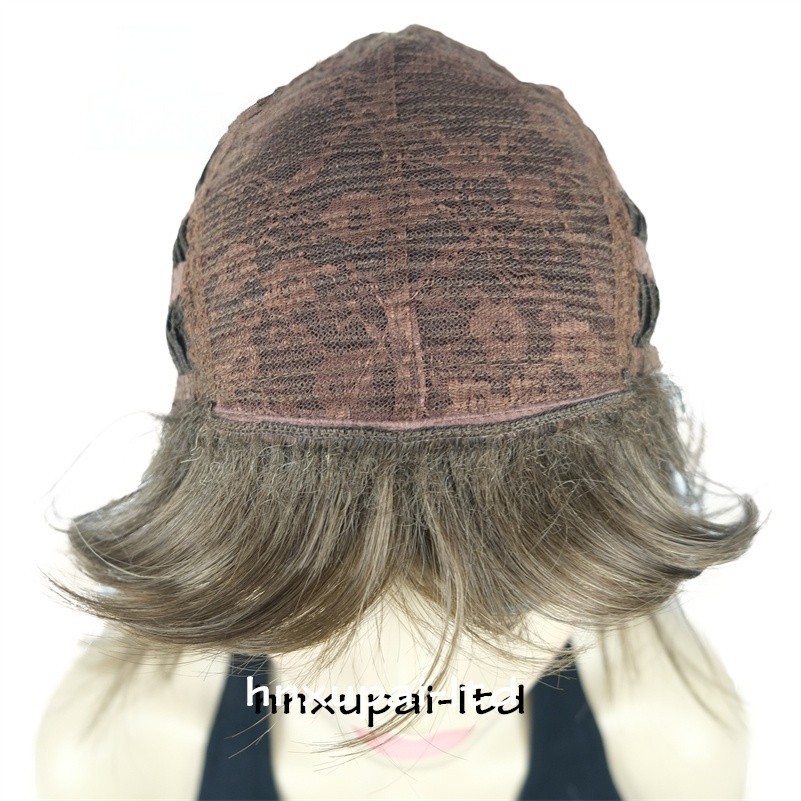 Women’s Long Natural Light Brown Golden Blonde Black Wavy Full Wig 18 Inch